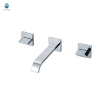 KI-20 banheiro de design especial com alças quadradas duplas cromo polido latão de punho único torneira de chuveiro banheira
